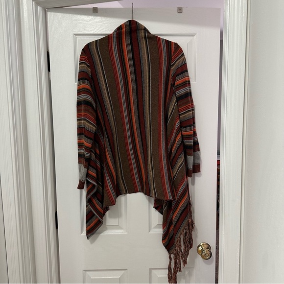 vintage y2k asymmetrical striped cardigan - Picture 2 of 2